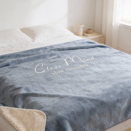 🌫️ clear mind – Sherpa-Decke