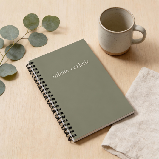📝 inhale · exhale – Spiral-Notizblock