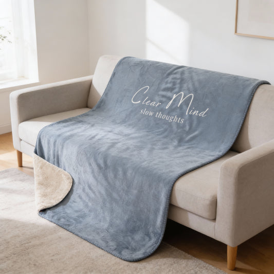 🌫️ clear mind – Sherpa-Decke