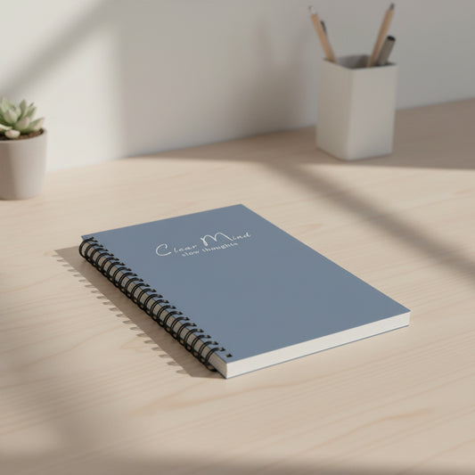 🩵 clear mind – Spiral-Notizblock