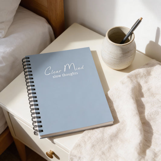 🩵 clear mind – Spiral-Notizblock