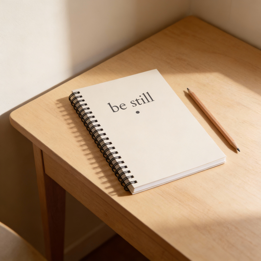 📝 be still – Spiral-Notizblock