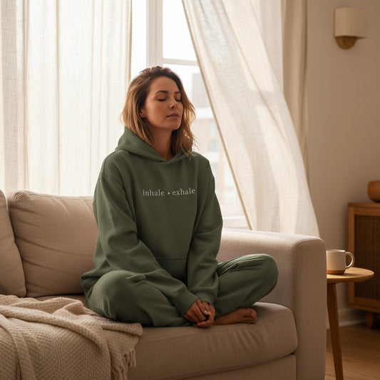 🌿 inhale · exhale – Oversized Hoodie